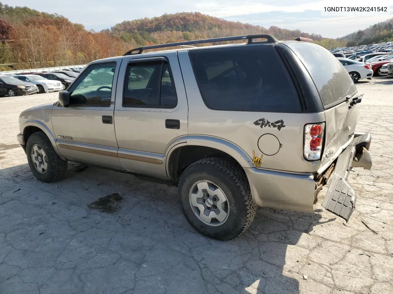 2002 Chevrolet Blazer VIN: 1GNDT13W42K241542 Lot: 77425714