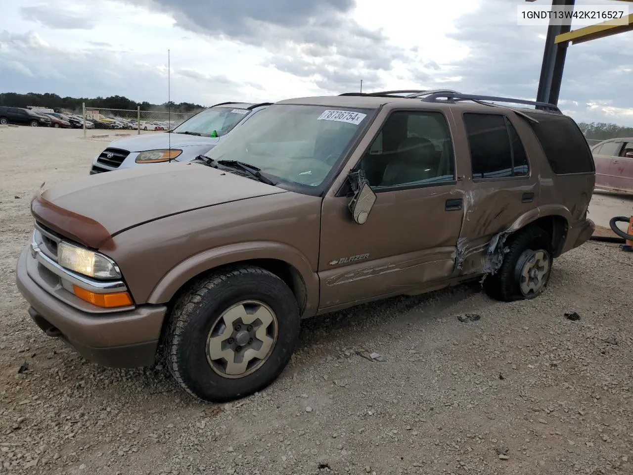 2002 Chevrolet Blazer VIN: 1GNDT13W42K216527 Lot: 78736754