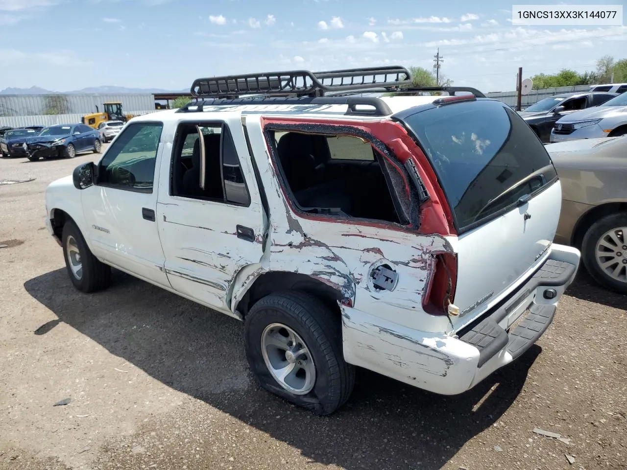 2003 Chevrolet Blazer VIN: 1GNCS13XX3K144077 Lot: 61494634