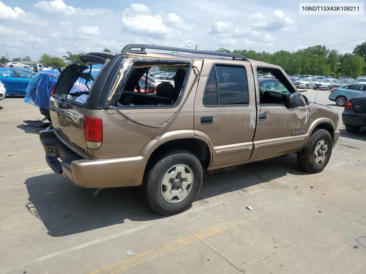 2003 Chevrolet Blazer VIN: 1GNDT13X43K108211 Lot: 66562474