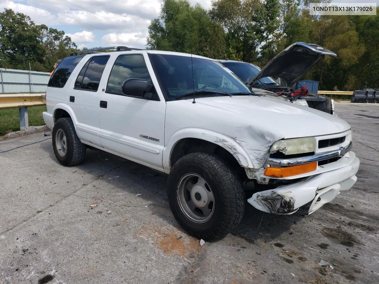 2003 Chevrolet Blazer VIN: 1GNDT13X13K179026 Lot: 71979684