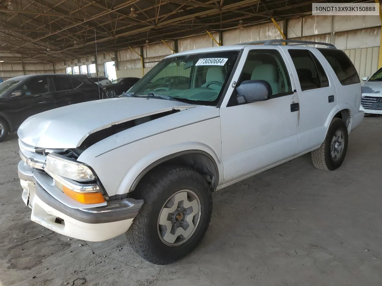 2003 Chevrolet Blazer VIN: 1GNDT13X93K150888 Lot: 73050684