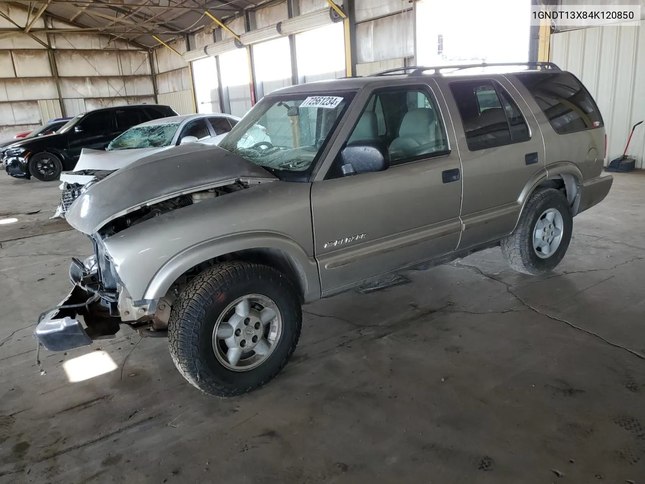 2004 Chevrolet Blazer VIN: 1GNDT13X84K120850 Lot: 72561234