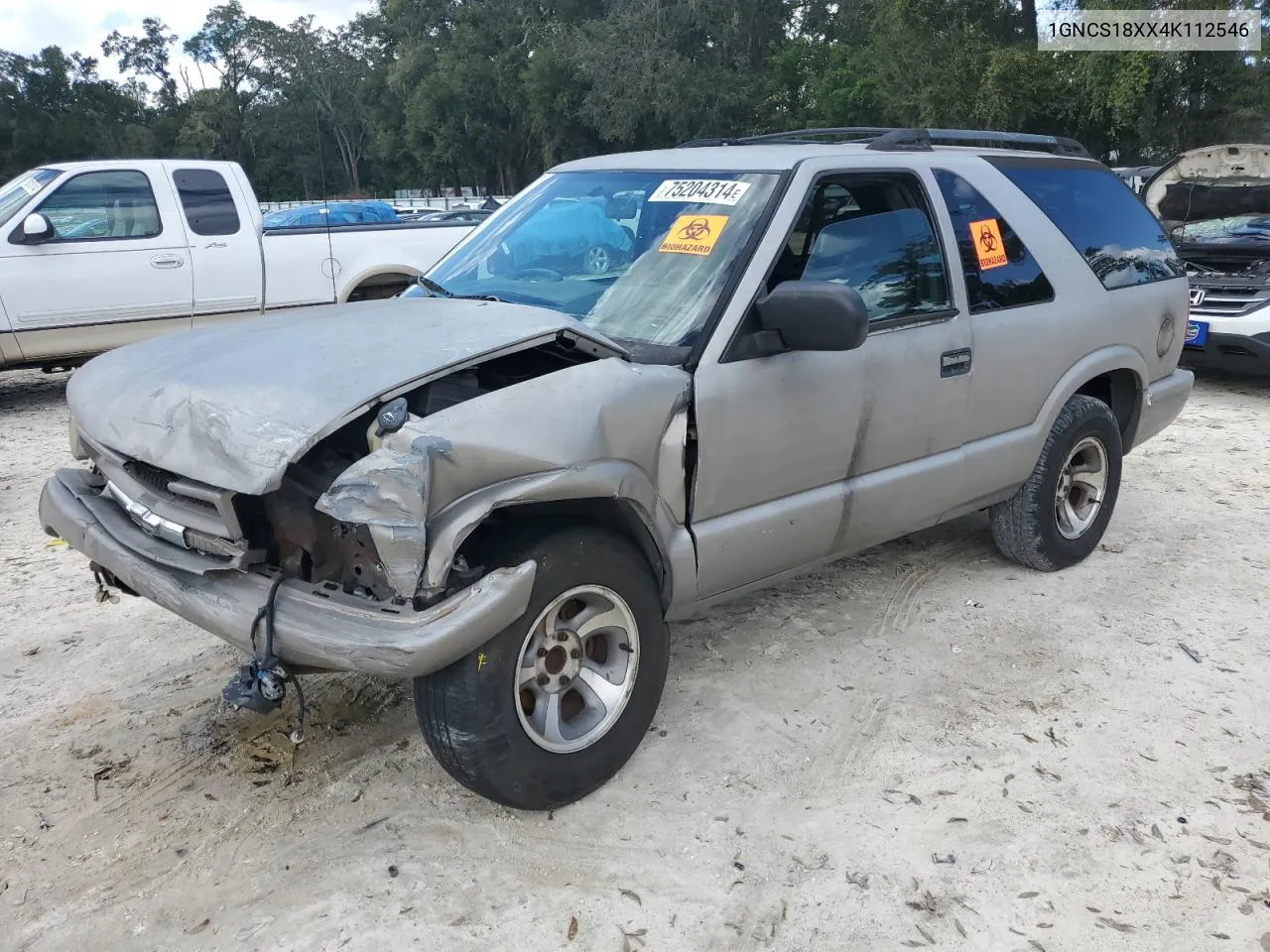 2004 Chevrolet Blazer VIN: 1GNCS18XX4K112546 Lot: 75204314