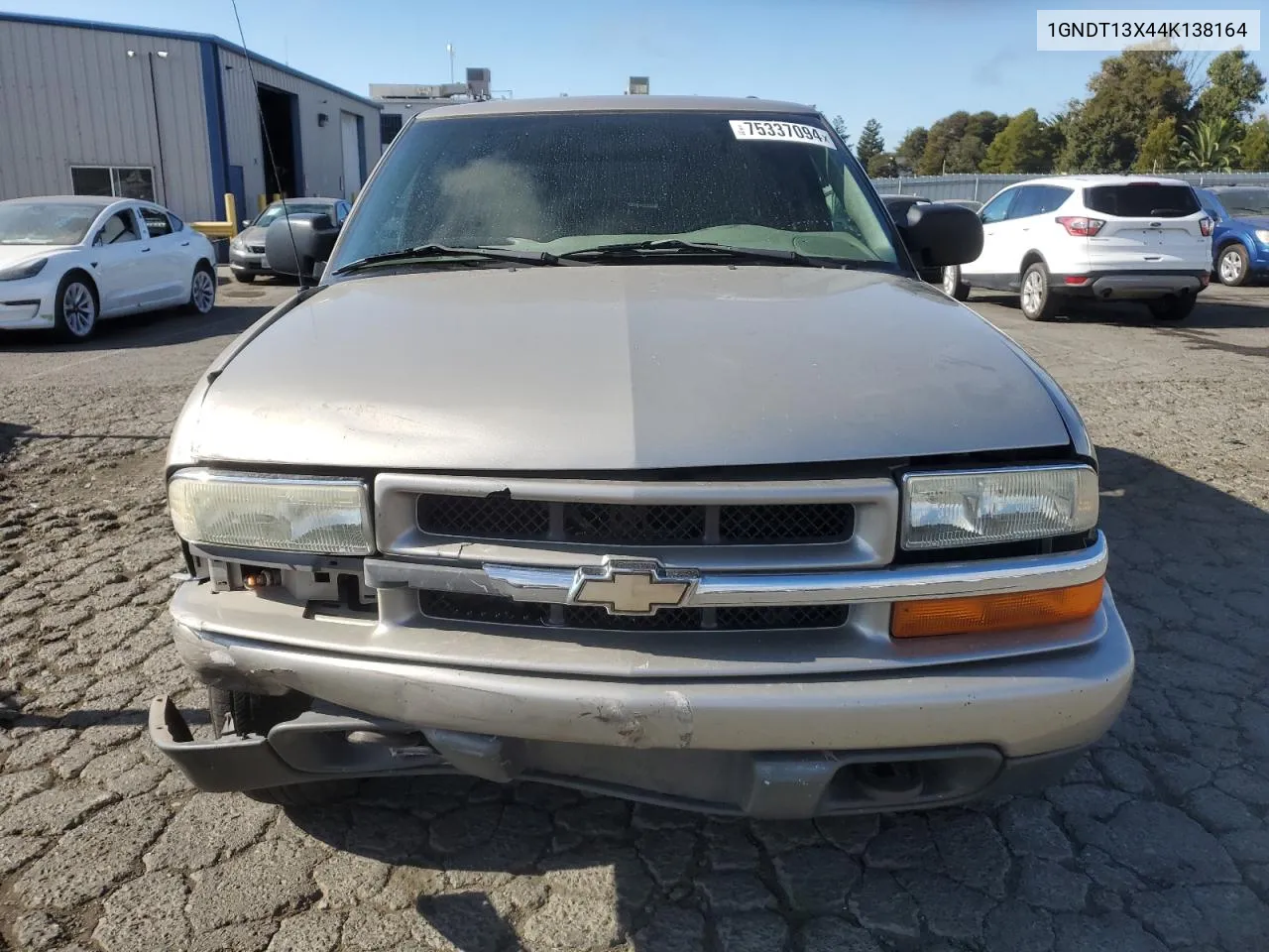 2004 Chevrolet Blazer VIN: 1GNDT13X44K138164 Lot: 75337094