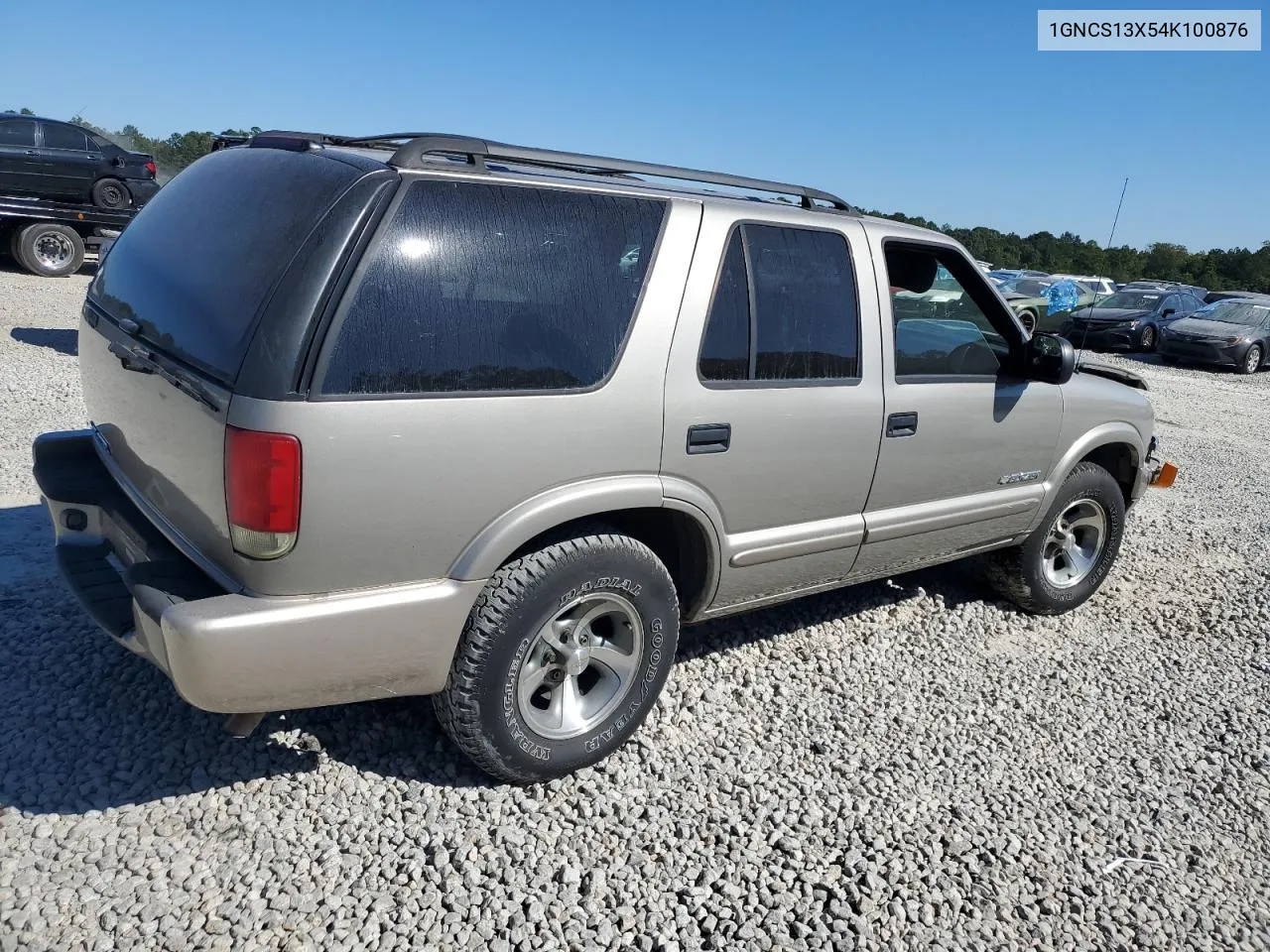 2004 Chevrolet Blazer VIN: 1GNCS13X54K100876 Lot: 76124474