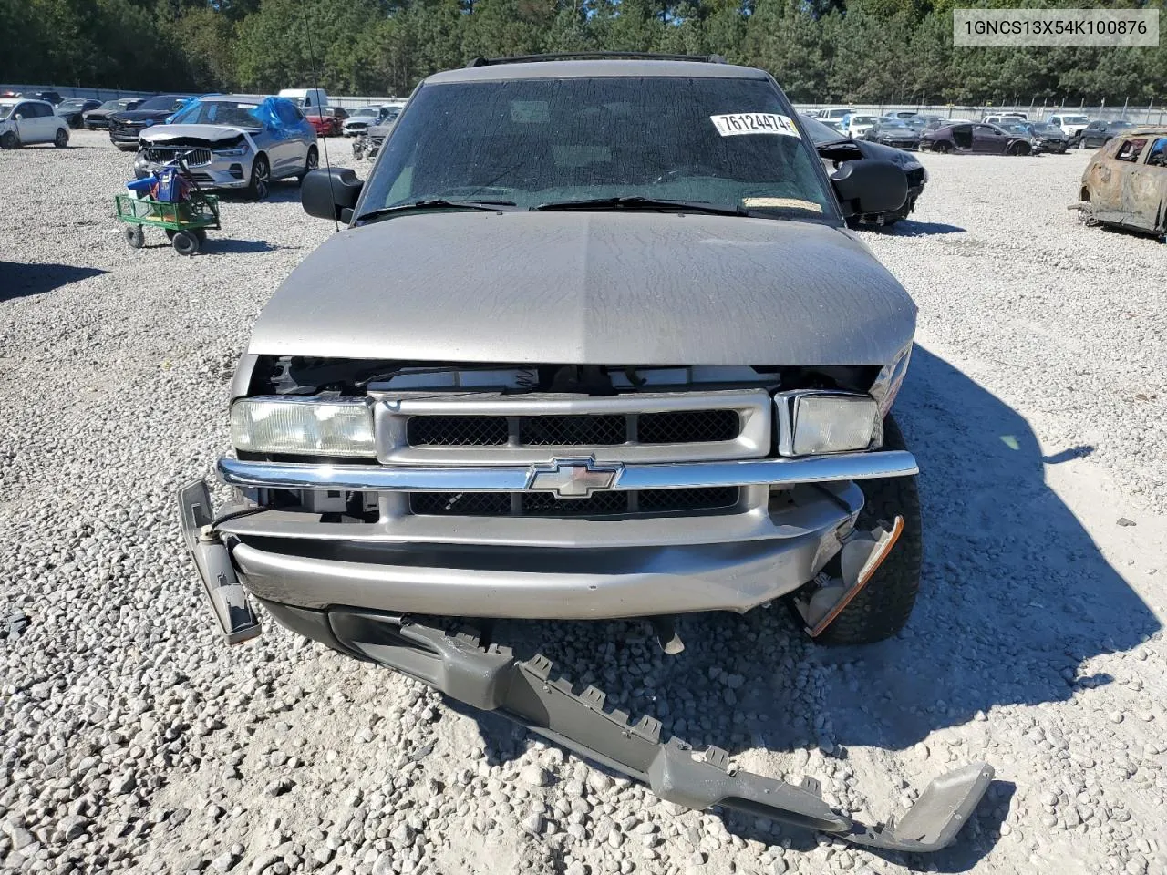 2004 Chevrolet Blazer VIN: 1GNCS13X54K100876 Lot: 76124474