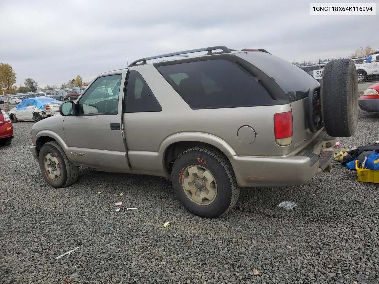 2004 Chevrolet Blazer VIN: 1GNCT18X64K116994 Lot: 79646694