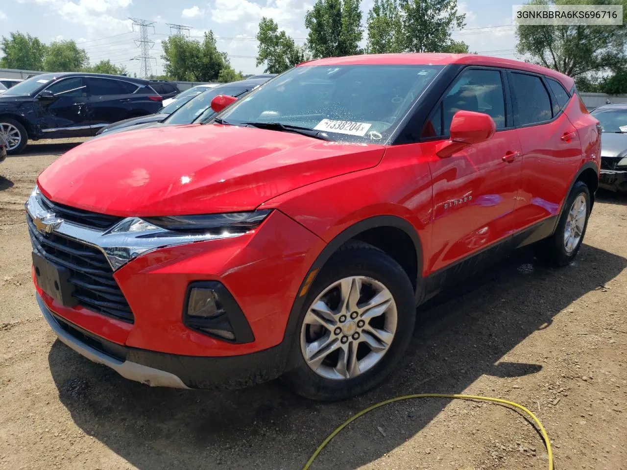 2019 Chevrolet Blazer 1Lt VIN: 3GNKBBRA6KS696716 Lot: 57338204