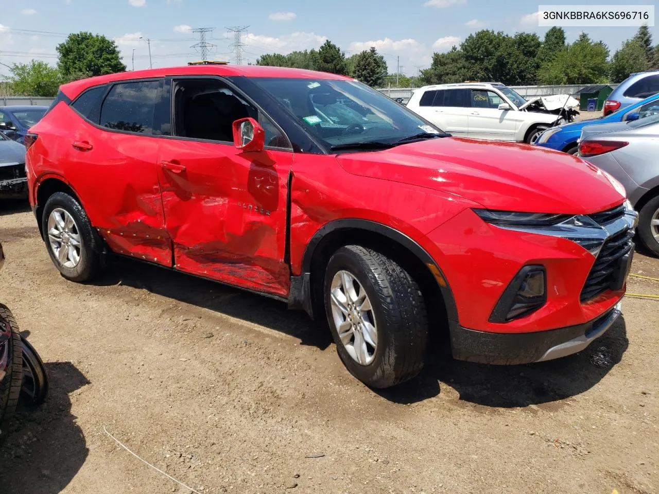 2019 Chevrolet Blazer 1Lt VIN: 3GNKBBRA6KS696716 Lot: 57338204