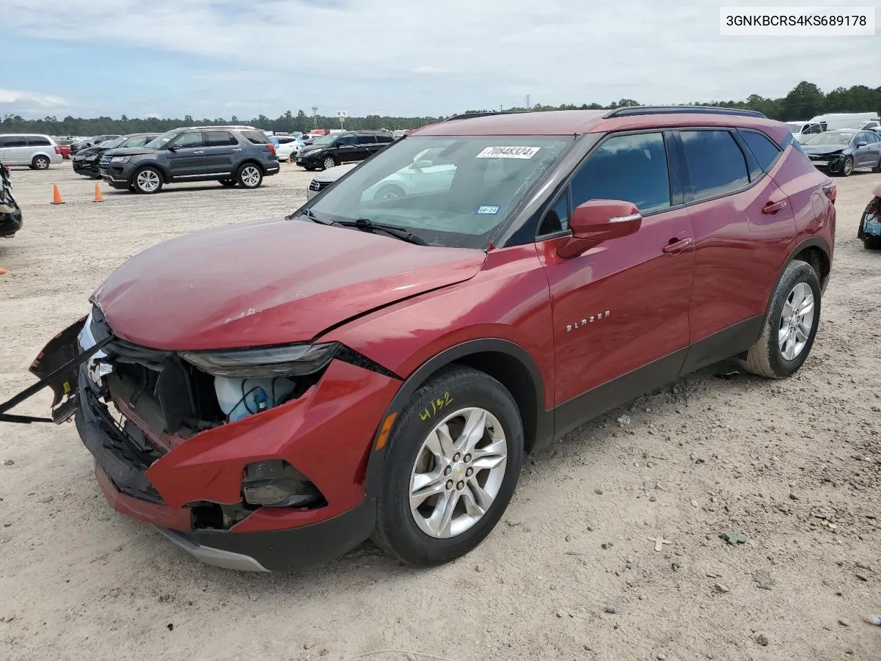 2019 Chevrolet Blazer 2Lt VIN: 3GNKBCRS4KS689178 Lot: 70848324