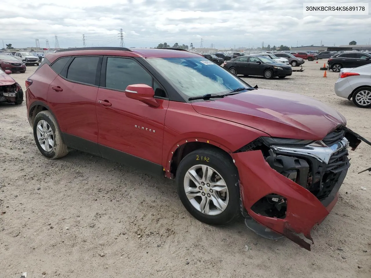 2019 Chevrolet Blazer 2Lt VIN: 3GNKBCRS4KS689178 Lot: 70848324