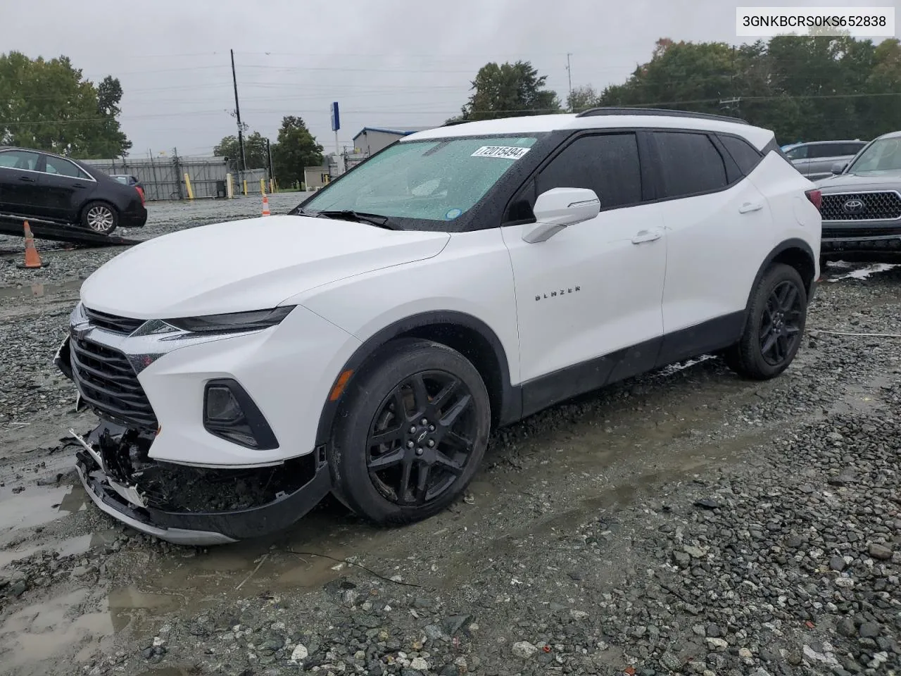 2019 Chevrolet Blazer 2Lt VIN: 3GNKBCRS0KS652838 Lot: 72015494