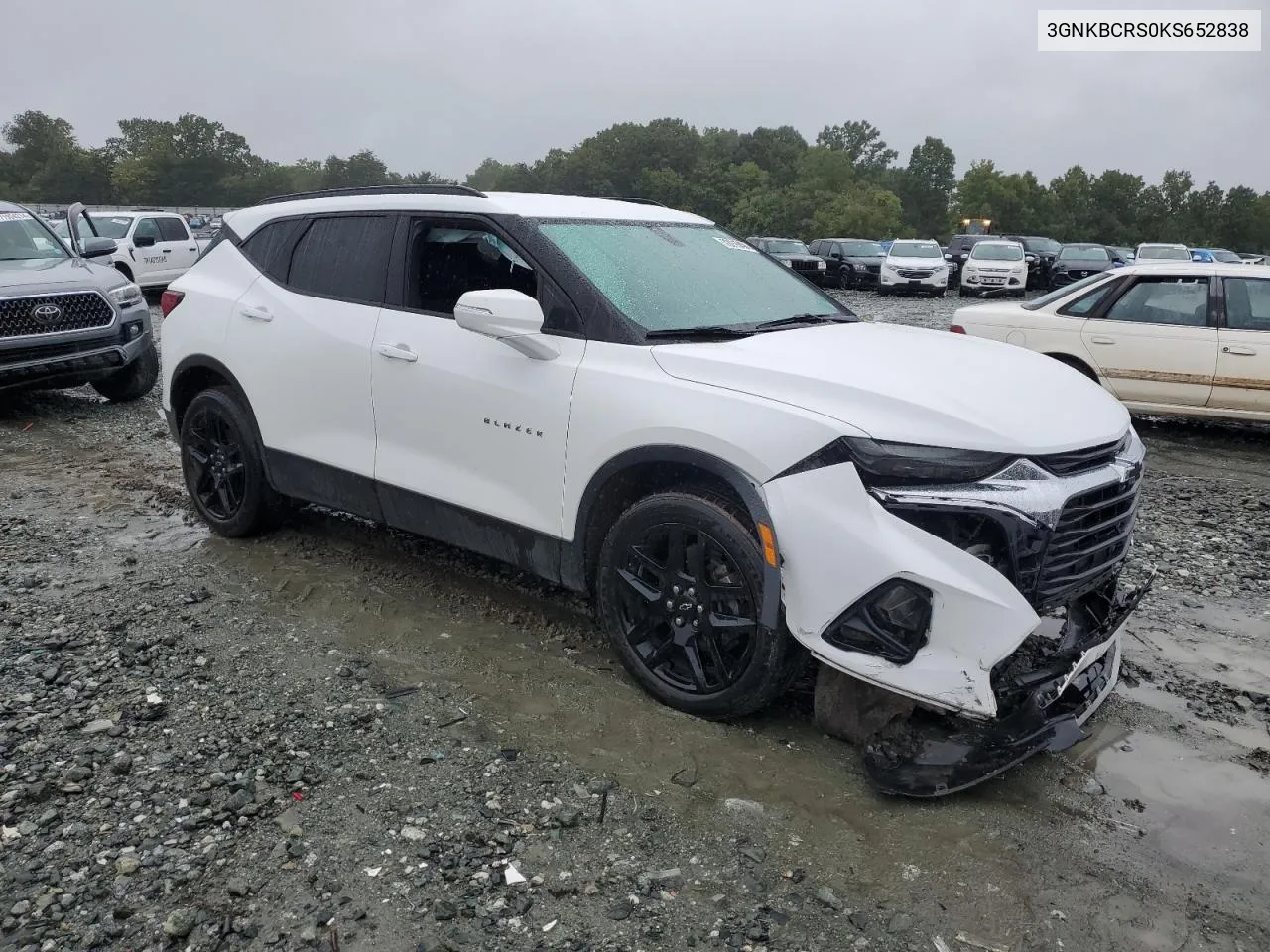 2019 Chevrolet Blazer 2Lt VIN: 3GNKBCRS0KS652838 Lot: 72015494