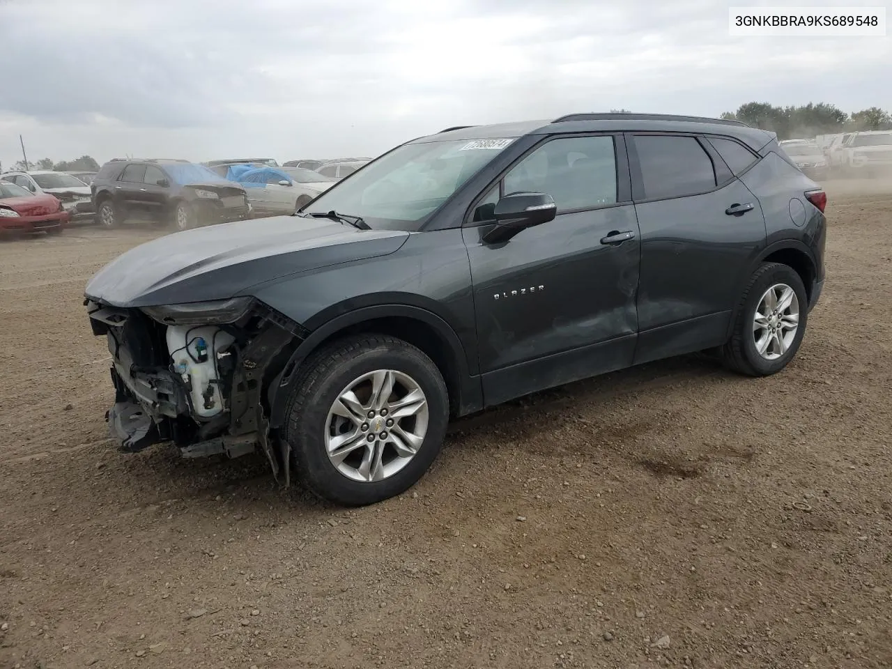 2019 Chevrolet Blazer 1Lt VIN: 3GNKBBRA9KS689548 Lot: 72680574