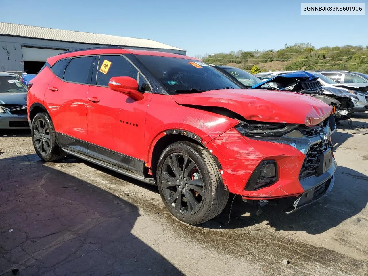 2019 Chevrolet Blazer Rs VIN: 3GNKBJRS3KS601905 Lot: 72910434