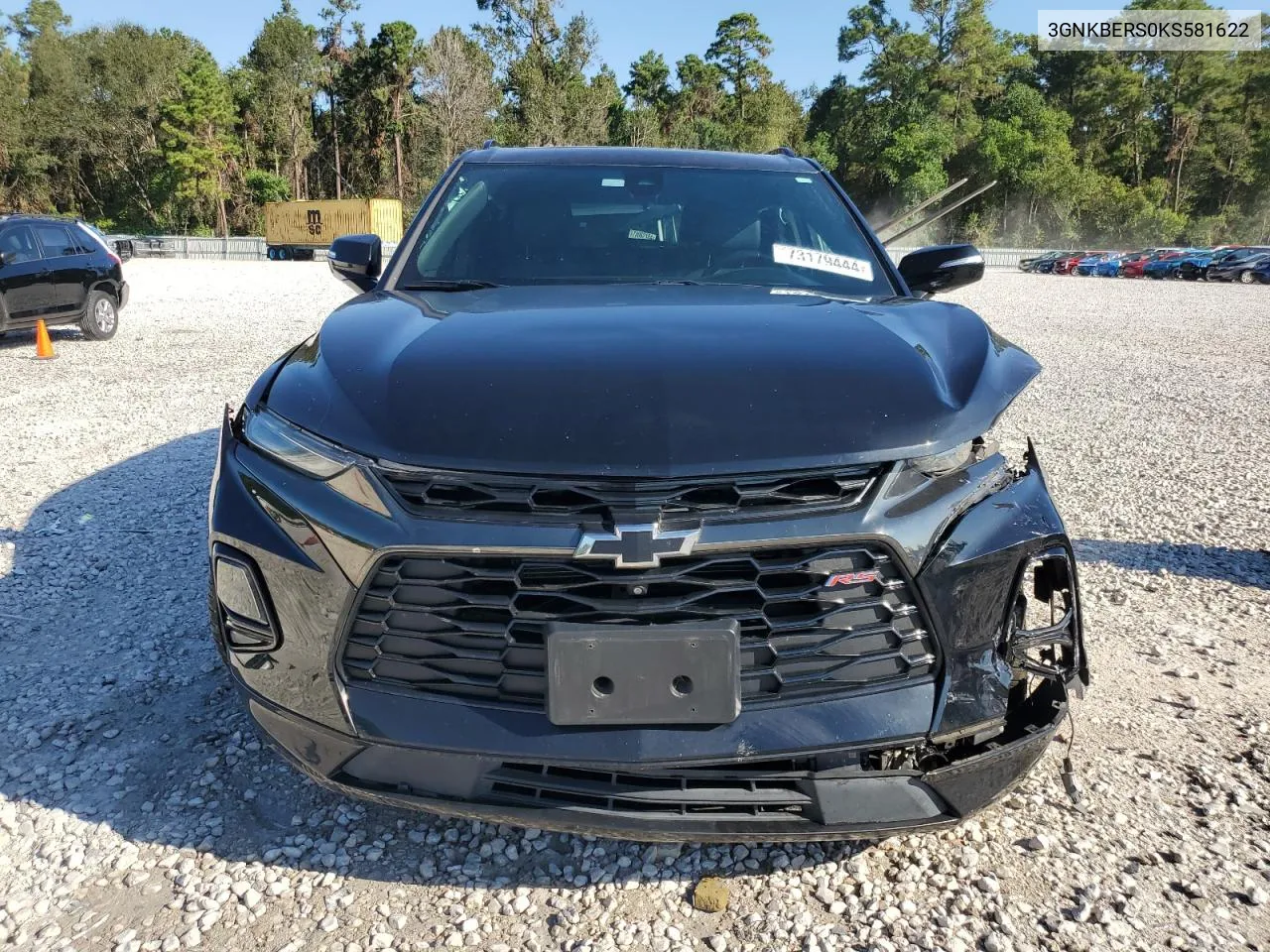 2019 Chevrolet Blazer Rs VIN: 3GNKBERS0KS581622 Lot: 73179444