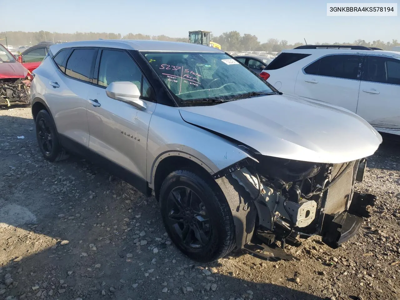 2019 Chevrolet Blazer 1Lt VIN: 3GNKBBRA4KS578194 Lot: 75022424