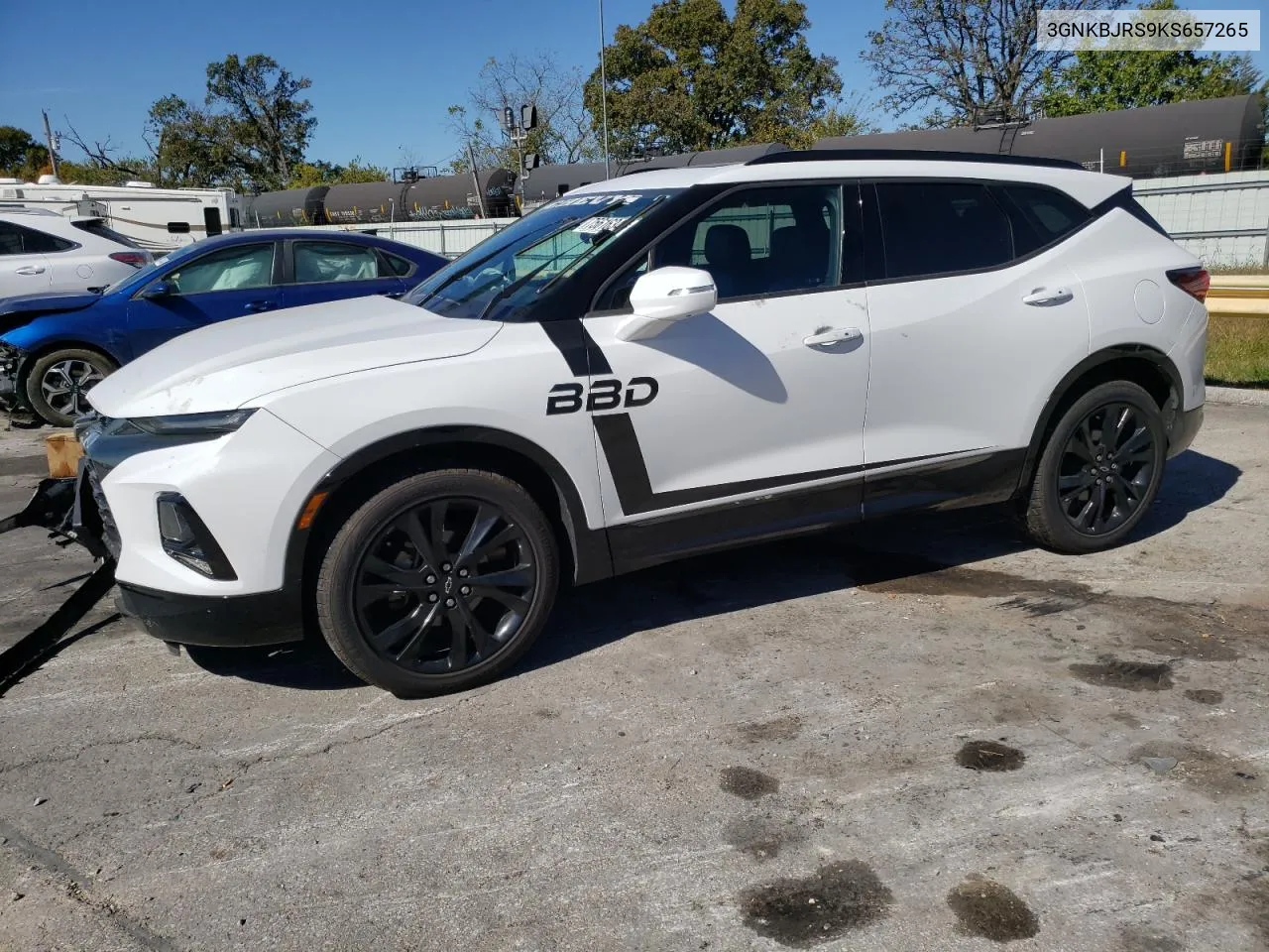 2019 Chevrolet Blazer Rs VIN: 3GNKBJRS9KS657265 Lot: 75616344