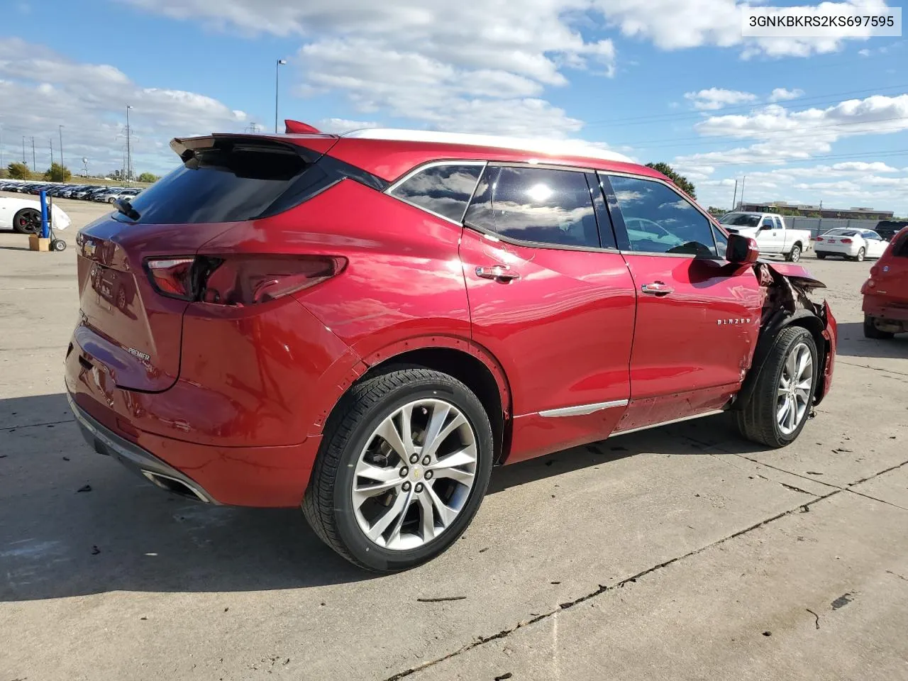 2019 Chevrolet Blazer Premier VIN: 3GNKBKRS2KS697595 Lot: 78364514