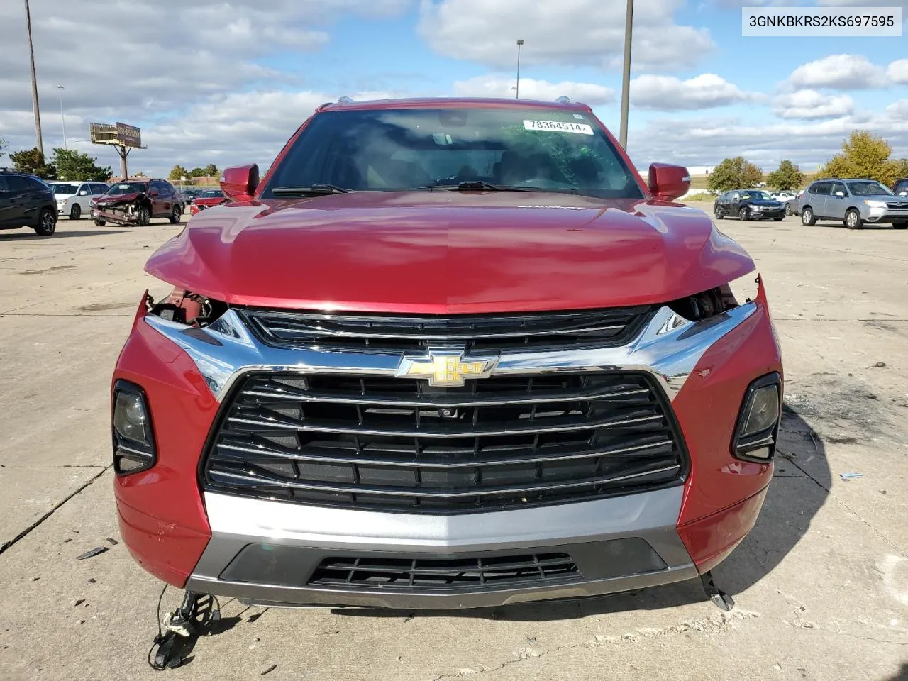 2019 Chevrolet Blazer Premier VIN: 3GNKBKRS2KS697595 Lot: 78364514