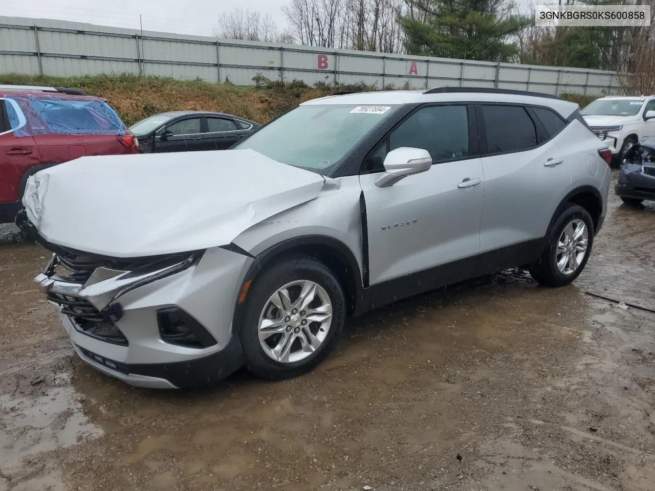 2019 Chevrolet Blazer 2Lt VIN: 3GNKBGRS0KS600858 Lot: 78927694