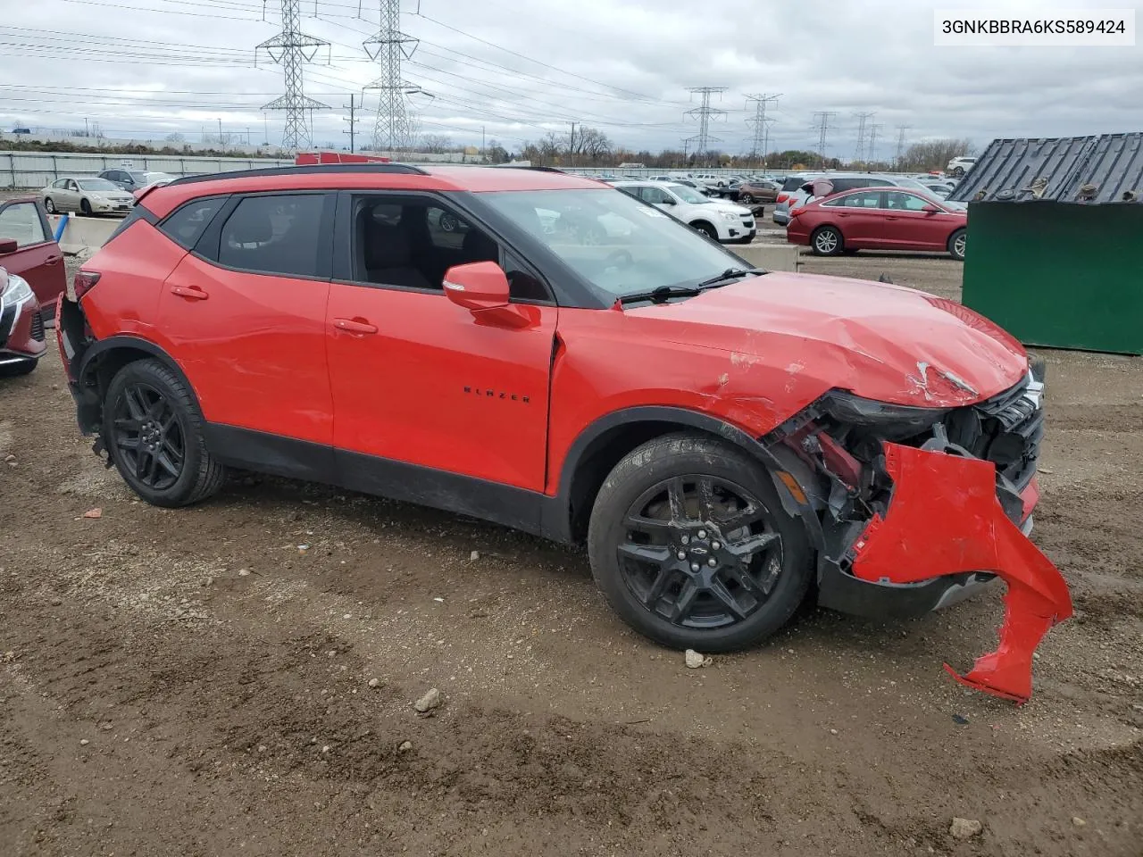 2019 Chevrolet Blazer 1Lt VIN: 3GNKBBRA6KS589424 Lot: 79467284