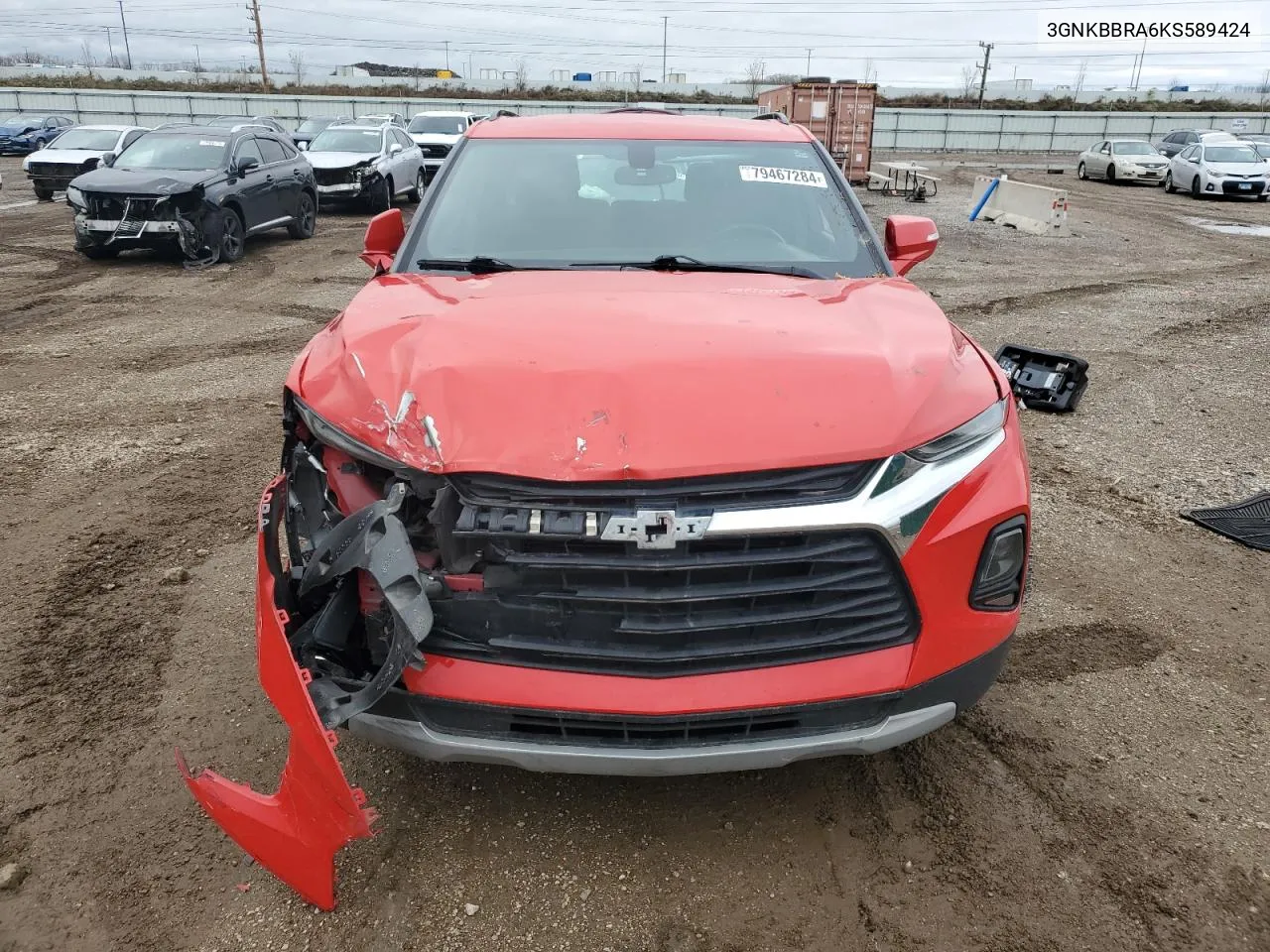 2019 Chevrolet Blazer 1Lt VIN: 3GNKBBRA6KS589424 Lot: 79467284