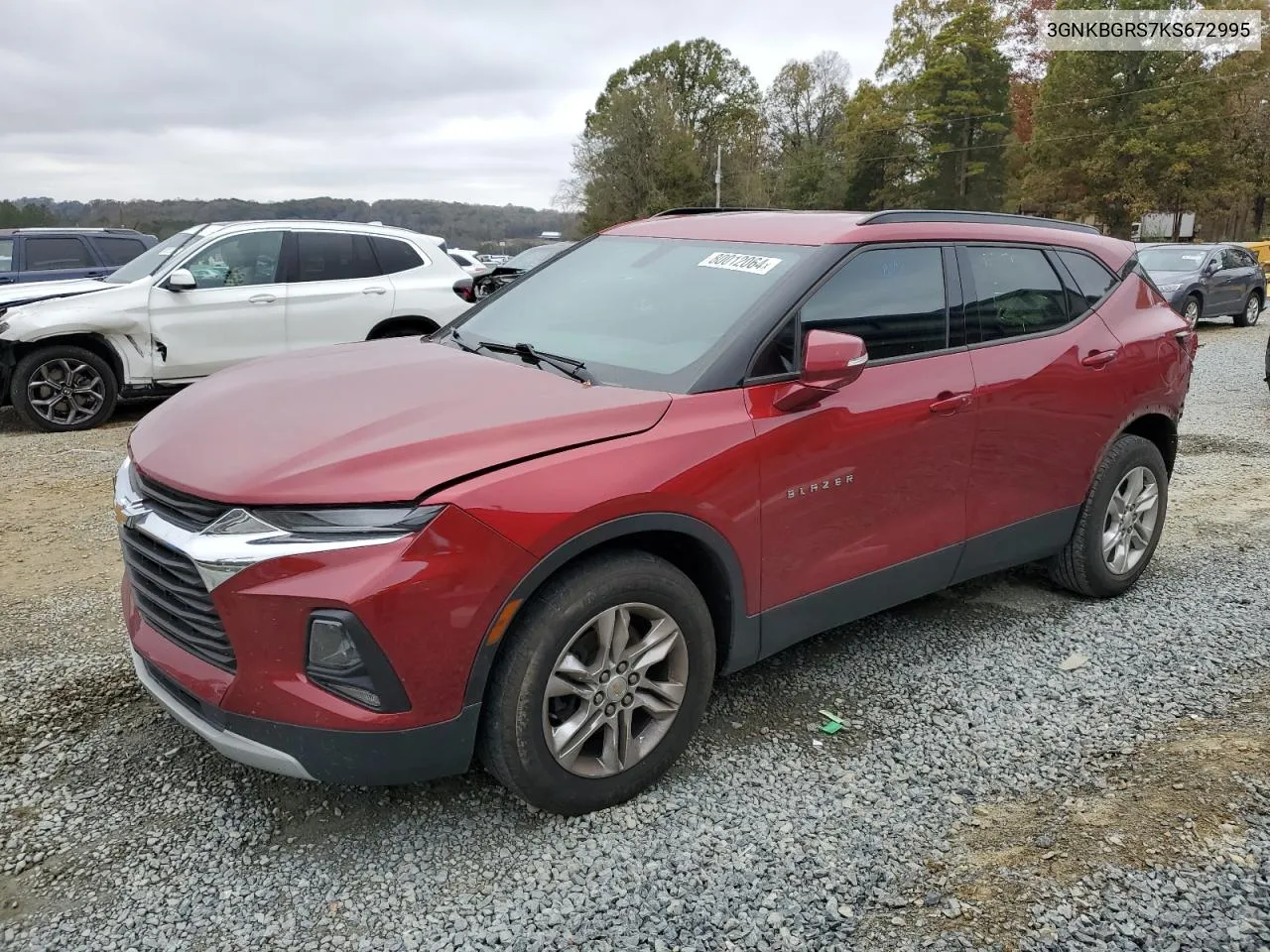 2019 Chevrolet Blazer 2Lt VIN: 3GNKBGRS7KS672995 Lot: 80012064