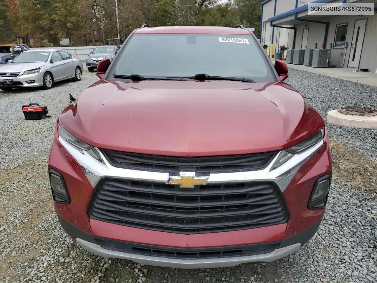 2019 Chevrolet Blazer 2Lt VIN: 3GNKBGRS7KS672995 Lot: 80012064