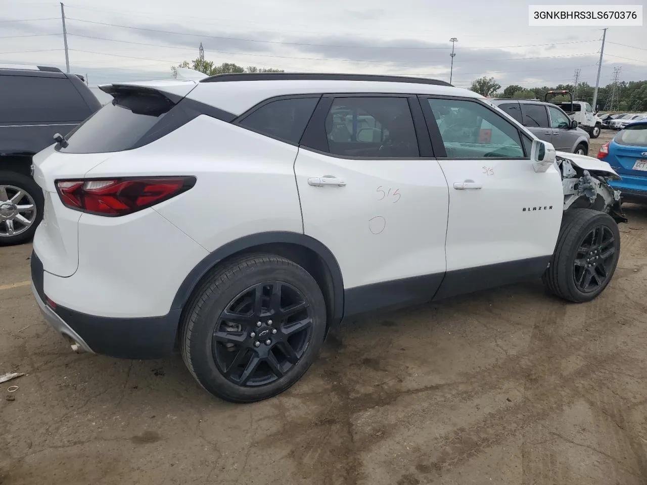 2020 Chevrolet Blazer 2Lt VIN: 3GNKBHRS3LS670376 Lot: 72679824