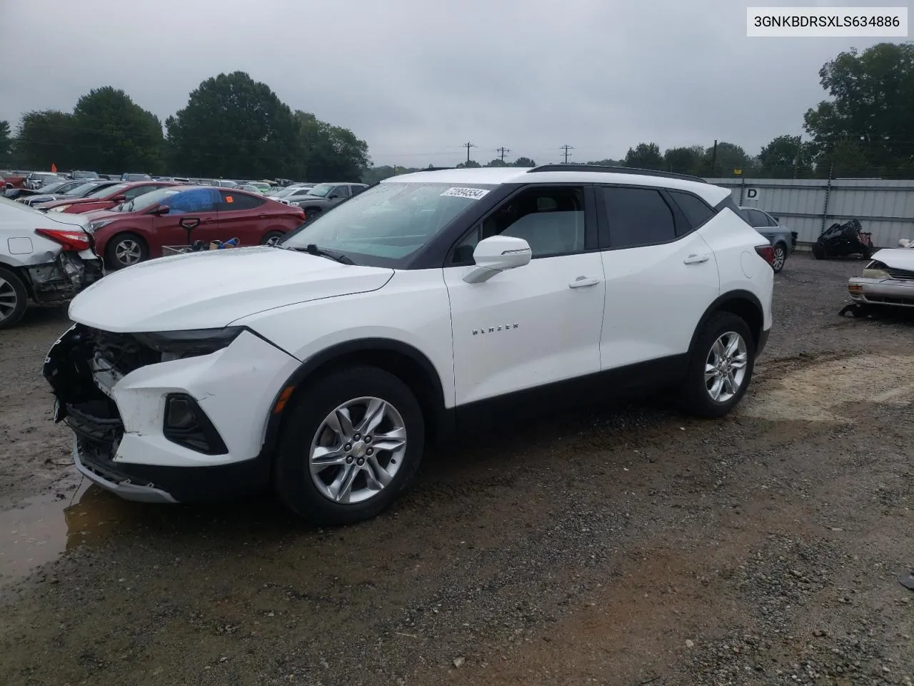 2020 Chevrolet Blazer 3Lt VIN: 3GNKBDRSXLS634886 Lot: 72894554