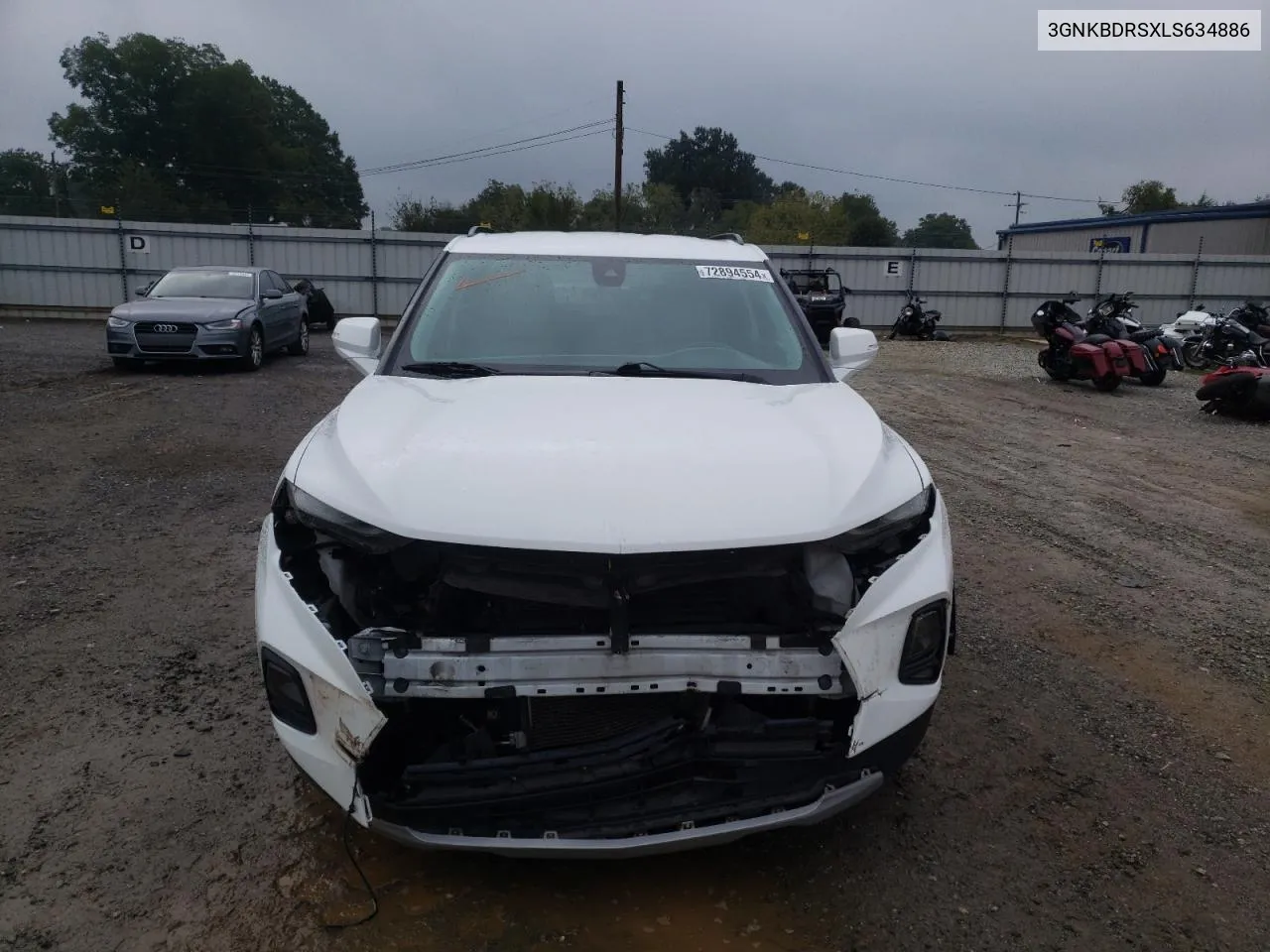 2020 Chevrolet Blazer 3Lt VIN: 3GNKBDRSXLS634886 Lot: 72894554