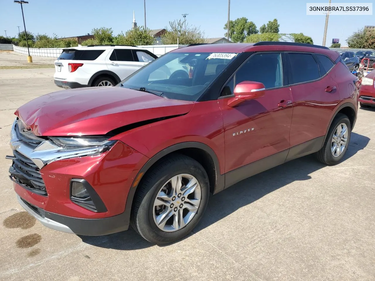 2020 Chevrolet Blazer 1Lt VIN: 3GNKBBRA7LS537396 Lot: 76305394