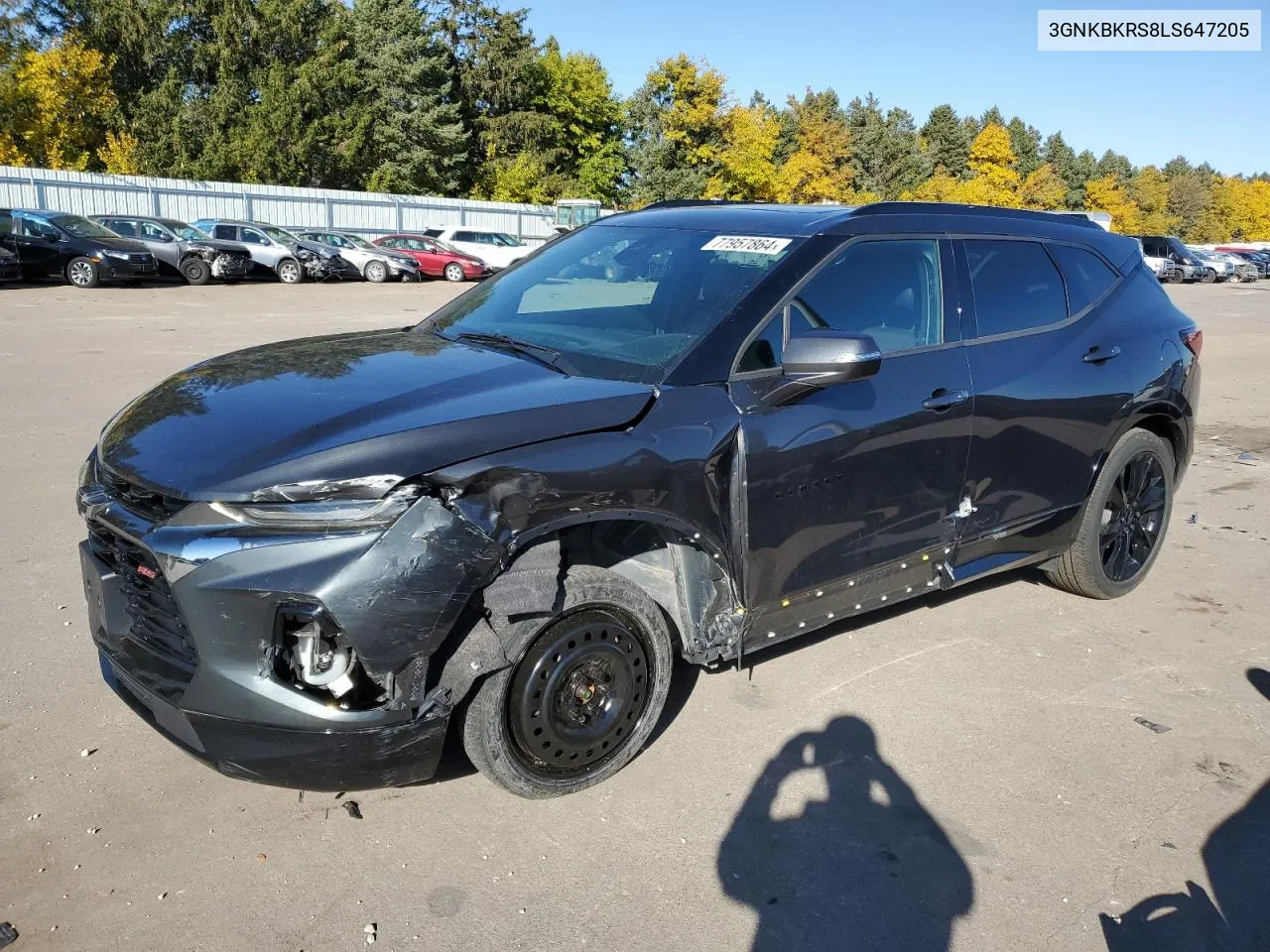 2020 Chevrolet Blazer Rs VIN: 3GNKBKRS8LS647205 Lot: 77957864