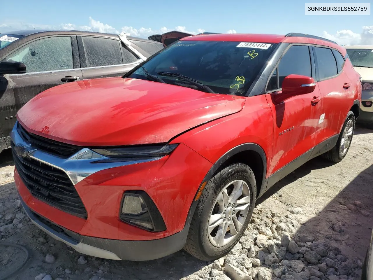 2020 Chevrolet Blazer 3Lt VIN: 3GNKBDRS9LS552759 Lot: 78250614