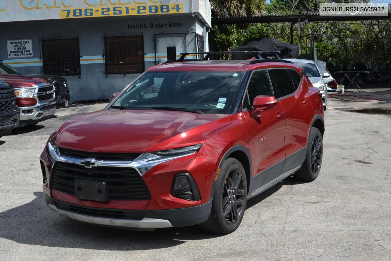 2020 Chevrolet Blazer 3Lt VIN: 3GNKBJRS2LS605932 Lot: 80258004