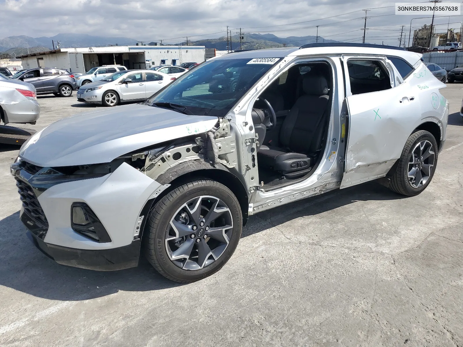 2021 Chevrolet Blazer Rs VIN: 3GNKBERS7MS567638 Lot: 46305584