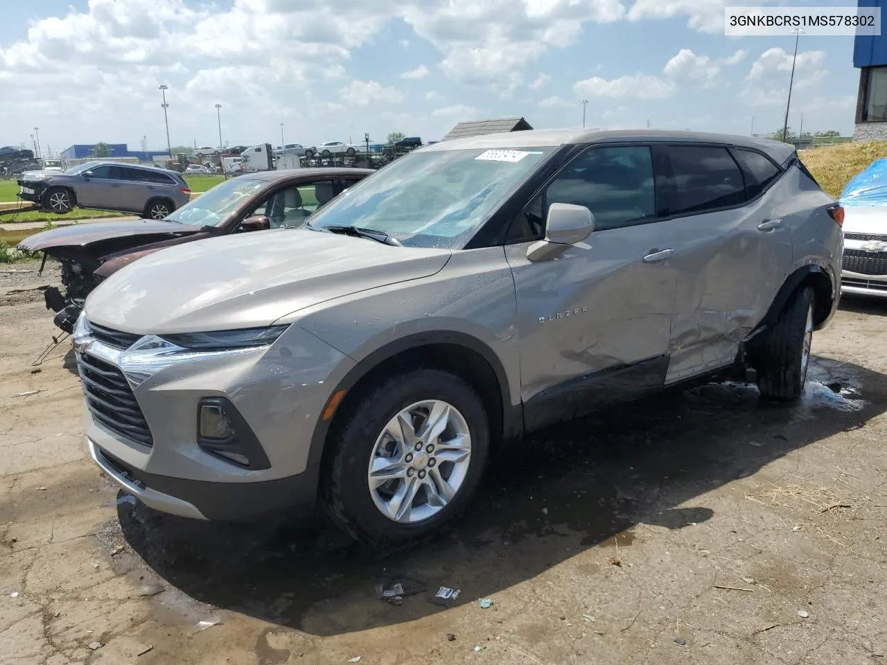 2021 Chevrolet Blazer 2Lt VIN: 3GNKBCRS1MS578302 Lot: 55600414