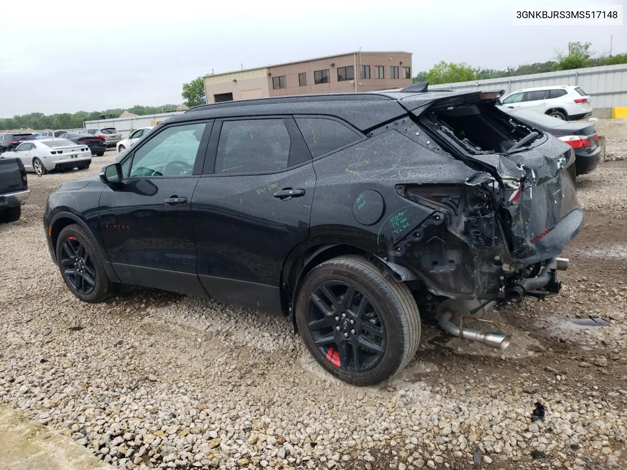 2021 Chevrolet Blazer 3Lt VIN: 3GNKBJRS3MS517148 Lot: 56935794