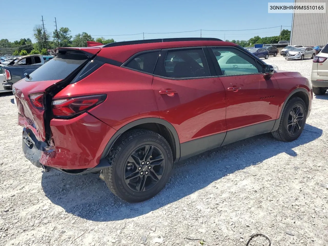 2021 Chevrolet Blazer 2Lt VIN: 3GNKBHR49MS510165 Lot: 58225924