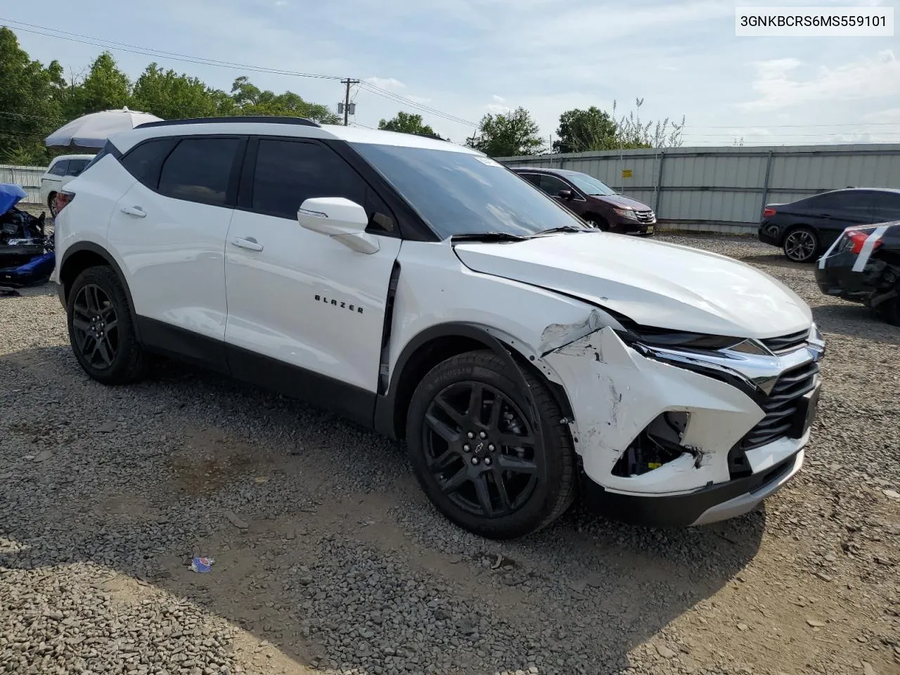 2021 Chevrolet Blazer 2Lt VIN: 3GNKBCRS6MS559101 Lot: 60541974