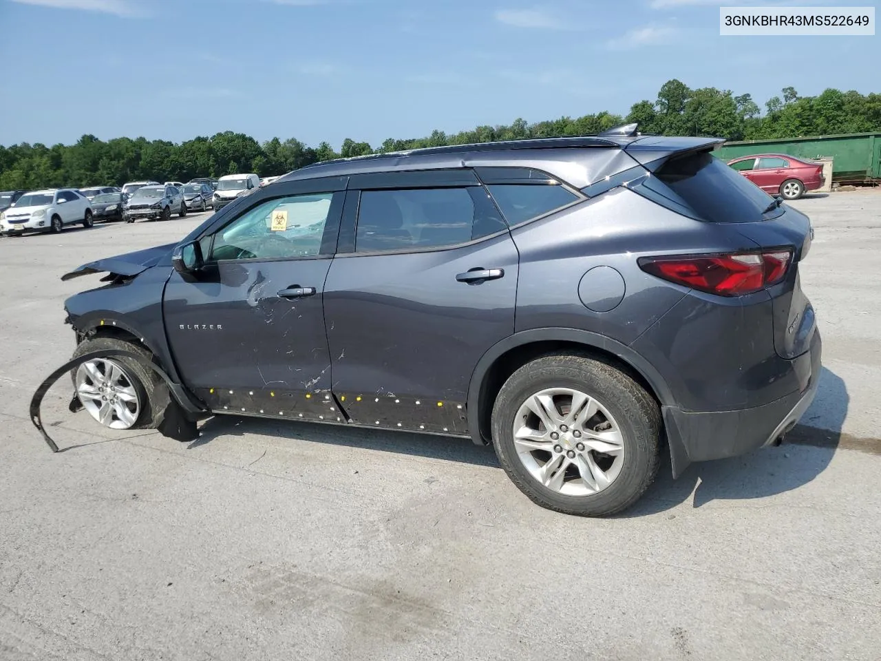 2021 Chevrolet Blazer 2Lt VIN: 3GNKBHR43MS522649 Lot: 63089394