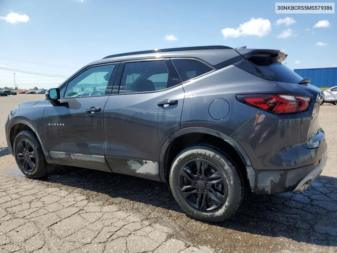 2021 Chevrolet Blazer 2Lt VIN: 3GNKBCRS5MS579386 Lot: 64166774