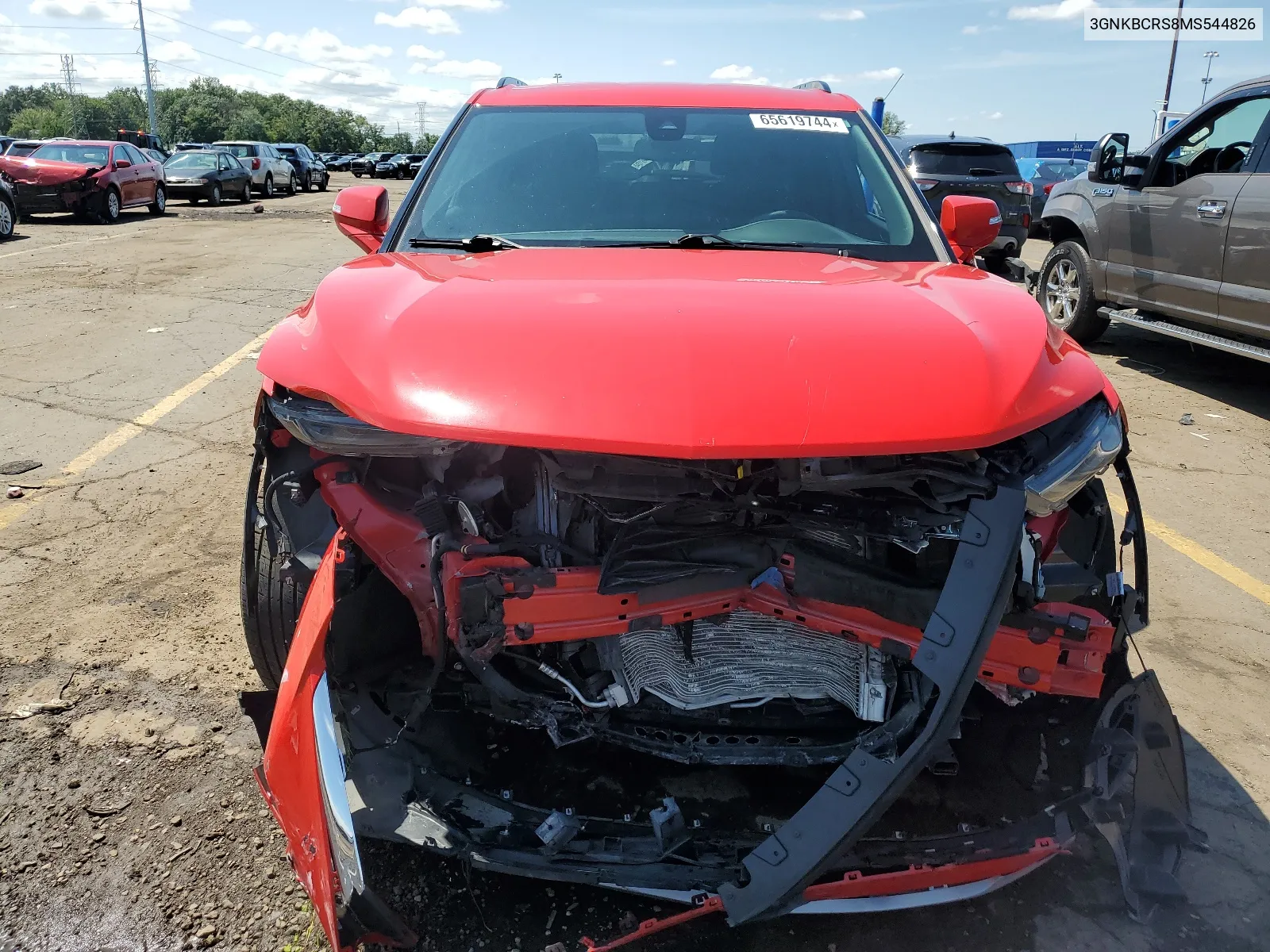 2021 Chevrolet Blazer 2Lt VIN: 3GNKBCRS8MS544826 Lot: 65619744