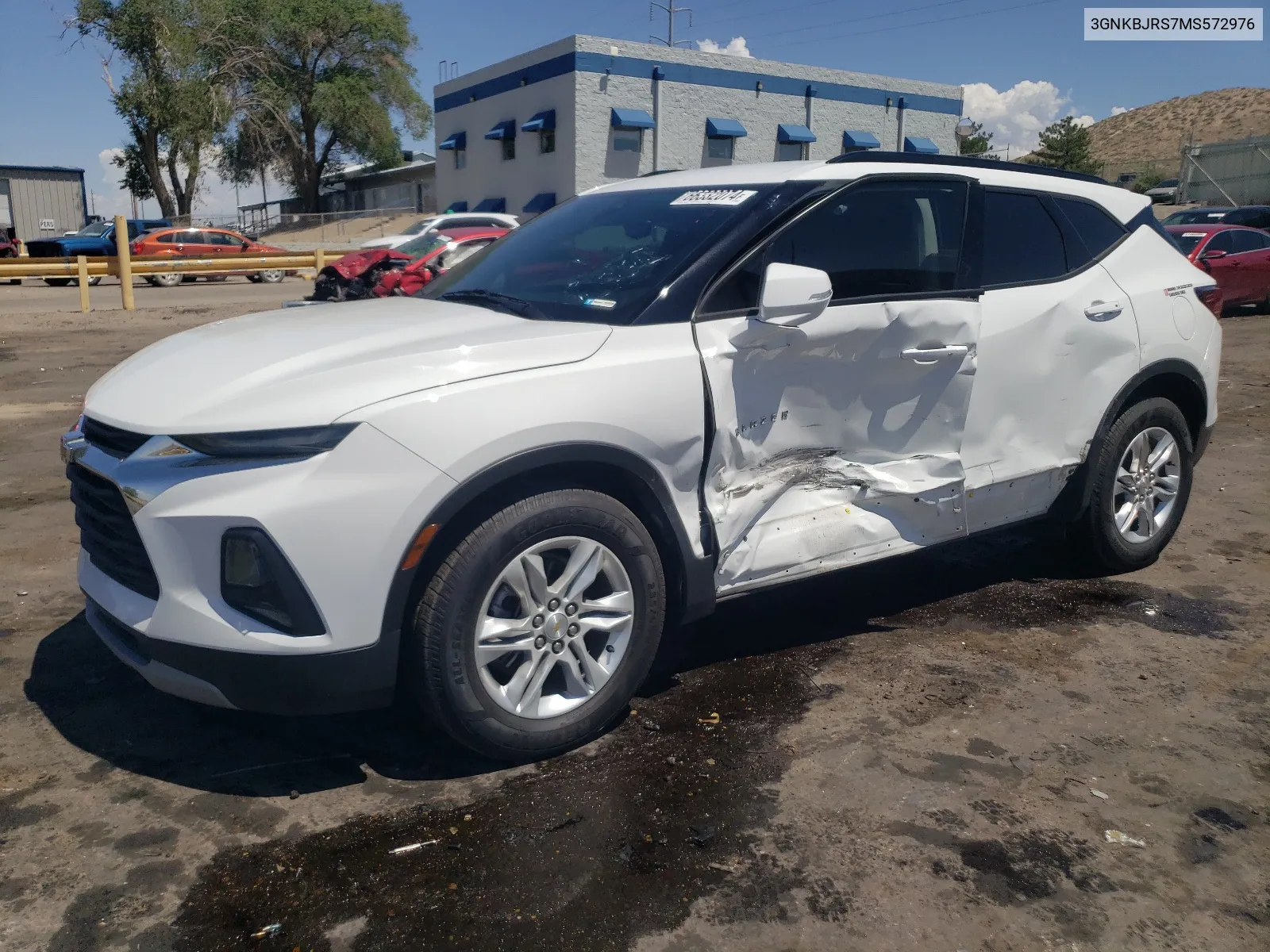 2021 Chevrolet Blazer 3Lt VIN: 3GNKBJRS7MS572976 Lot: 66332074