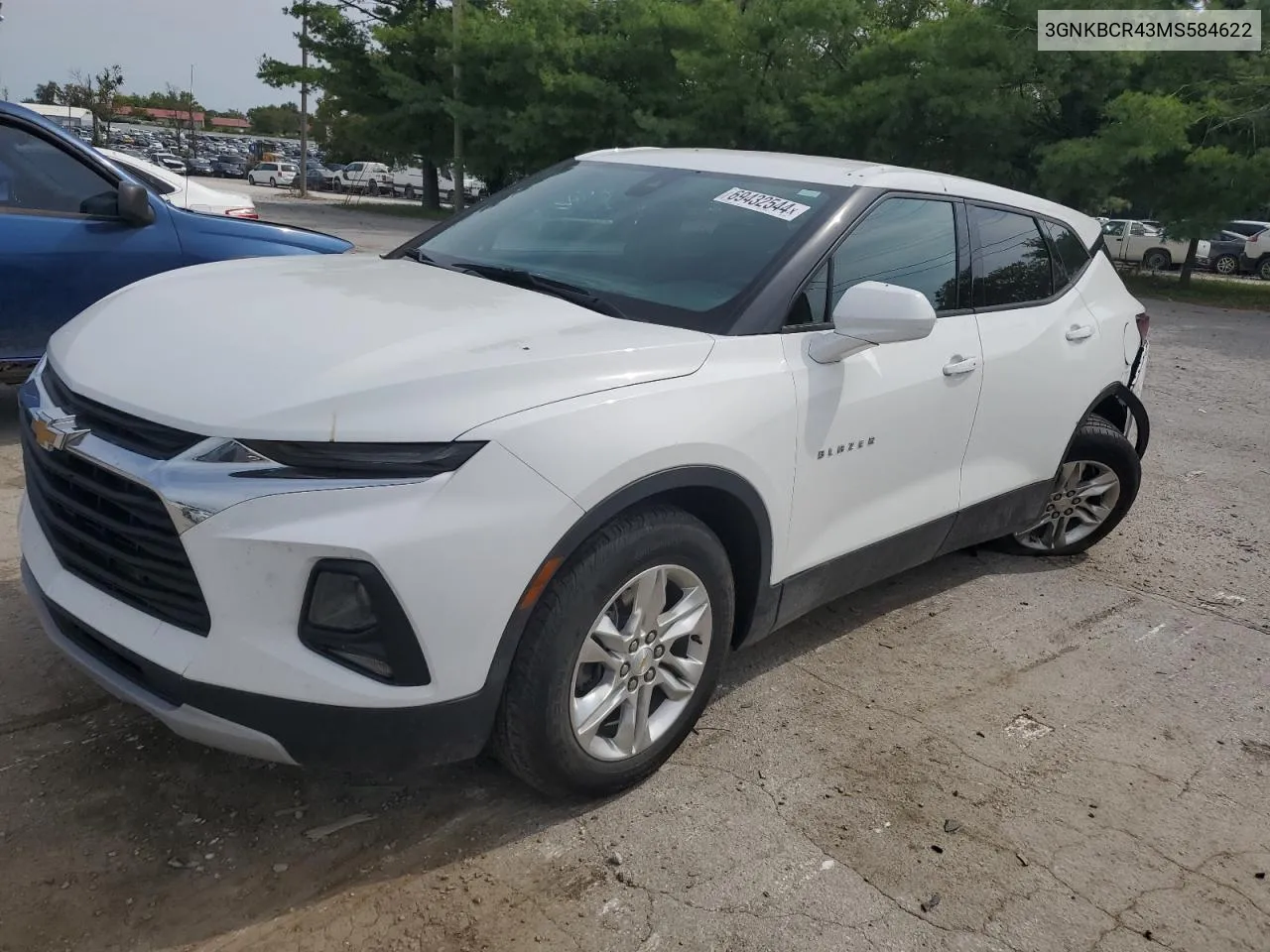 2021 Chevrolet Blazer 2Lt VIN: 3GNKBCR43MS584622 Lot: 69432544