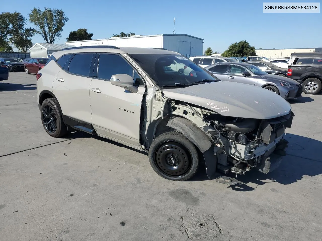 2021 Chevrolet Blazer Rs VIN: 3GNKBKRS8MS534128 Lot: 70050554