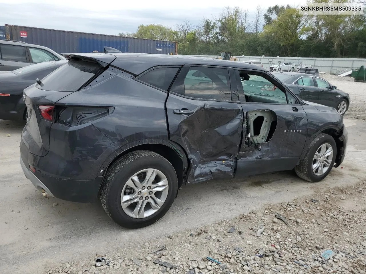 2021 Chevrolet Blazer 2Lt VIN: 3GNKBHRS5MS509335 Lot: 70294994