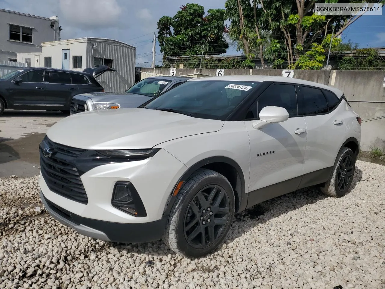 2021 Chevrolet Blazer 1Lt VIN: 3GNKBBRA7MS578614 Lot: 70616754